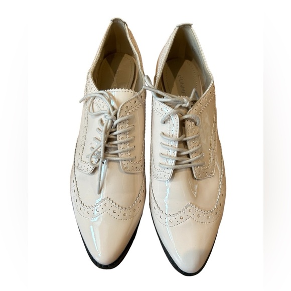 Gunmetal Patent Leather MURUSHKA Wing Tip Oxford Loafer Shoes - Picture 1 of 6